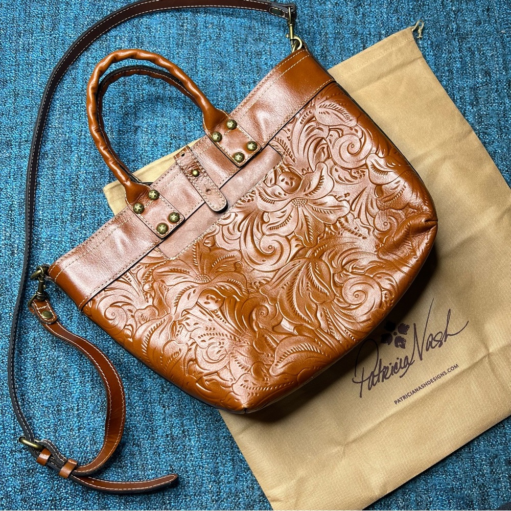 Patricia Nash Analia Top Handle Crossbody Florence Leather Bag P73707